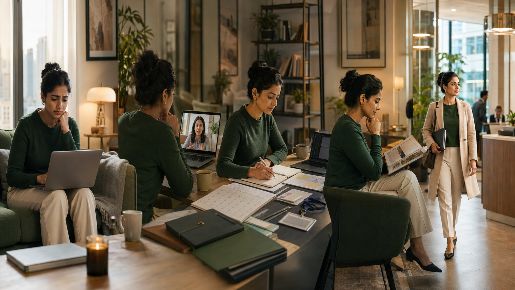 International employee rebuilding confidence and preparing clear next steps after receiving therapy for workplace discrimination.