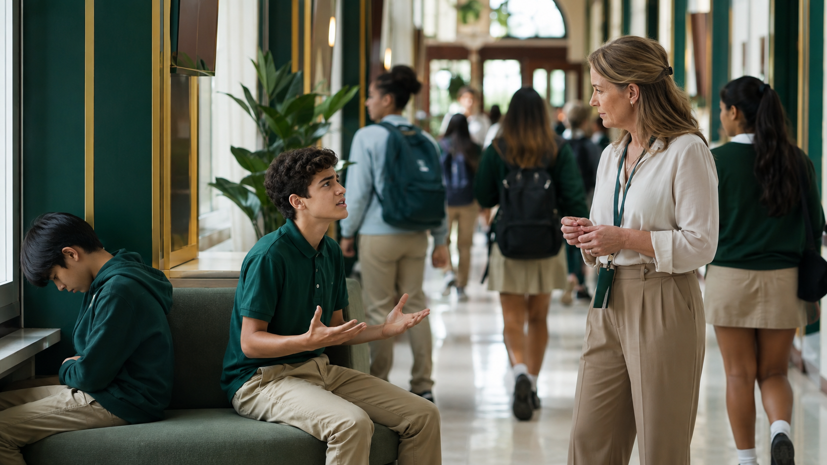 Teacher noticing that student distress can appear as irritability in one student and withdrawal in another.